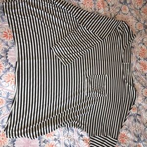 Black and white striped top